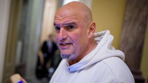 Democratic Sen. John Fetterman was hospitalized after falling near his home in Pennsylvania.