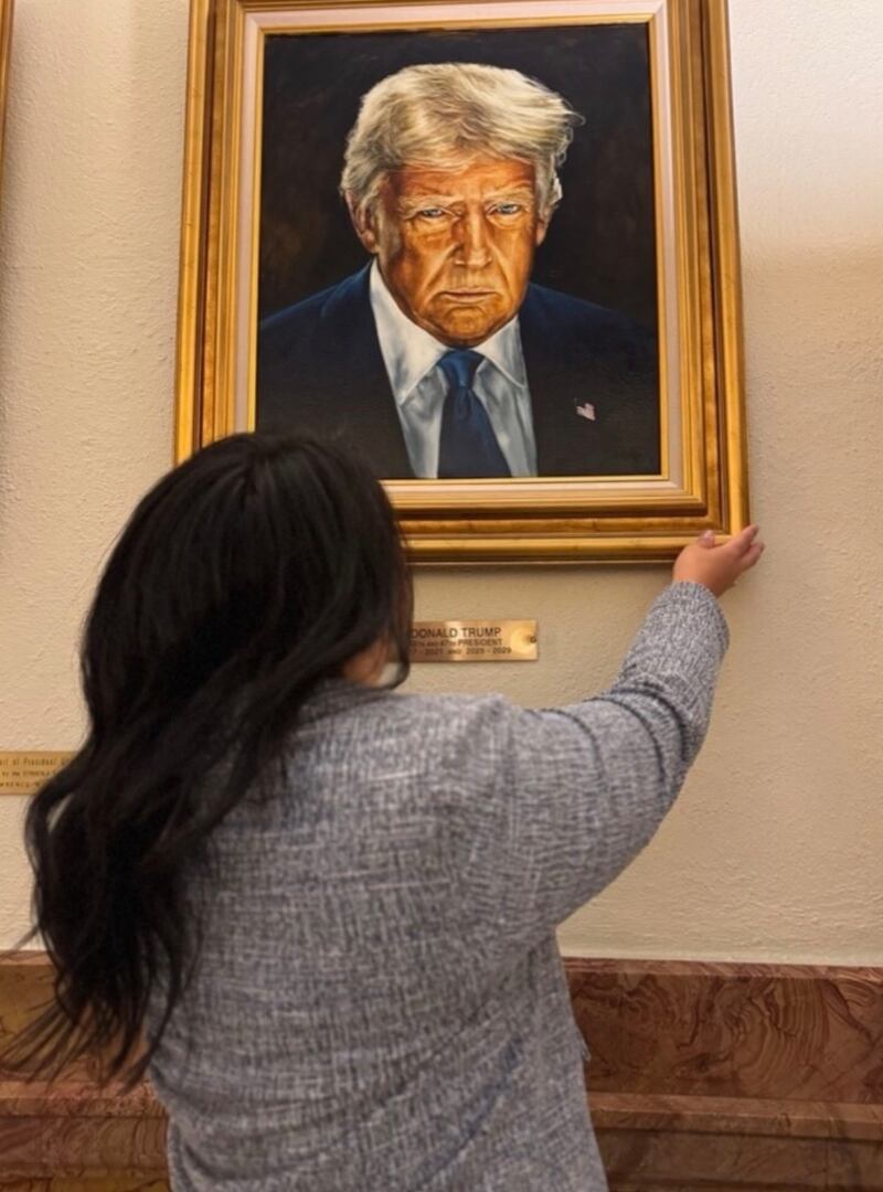 New, approved portrait of Donald Trump in Denver.