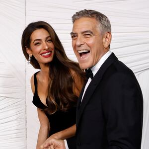 Amal Clooney and George Clooney attend the 2024 Albie Awards presented by the Clooney Foundation for Justice at New York Public Library on September 26, 2024 in New York City.