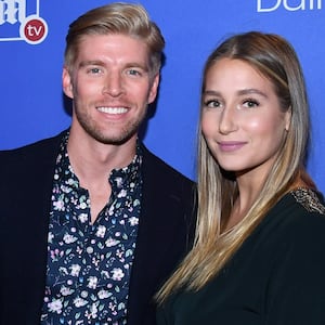Kyle Cook and Amanda Batula attend DailyMail.com & DailyMailTV Holiday Party with Flo Rida on December 6, 2017 at The Magic Hour in New York City.
