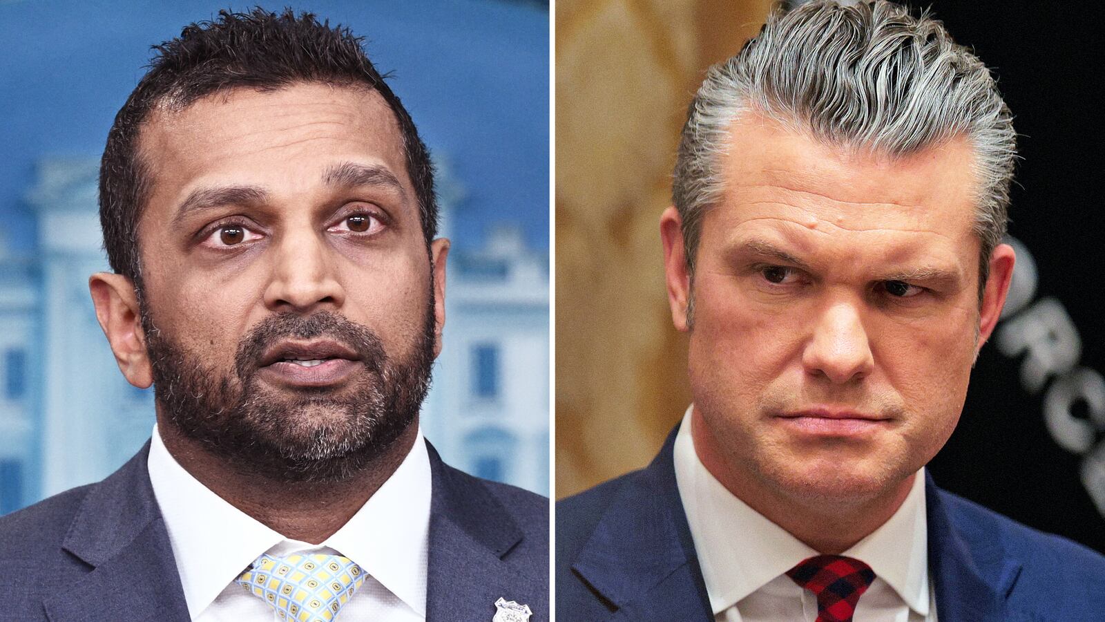 Kash Patel and Pete Hegseth.