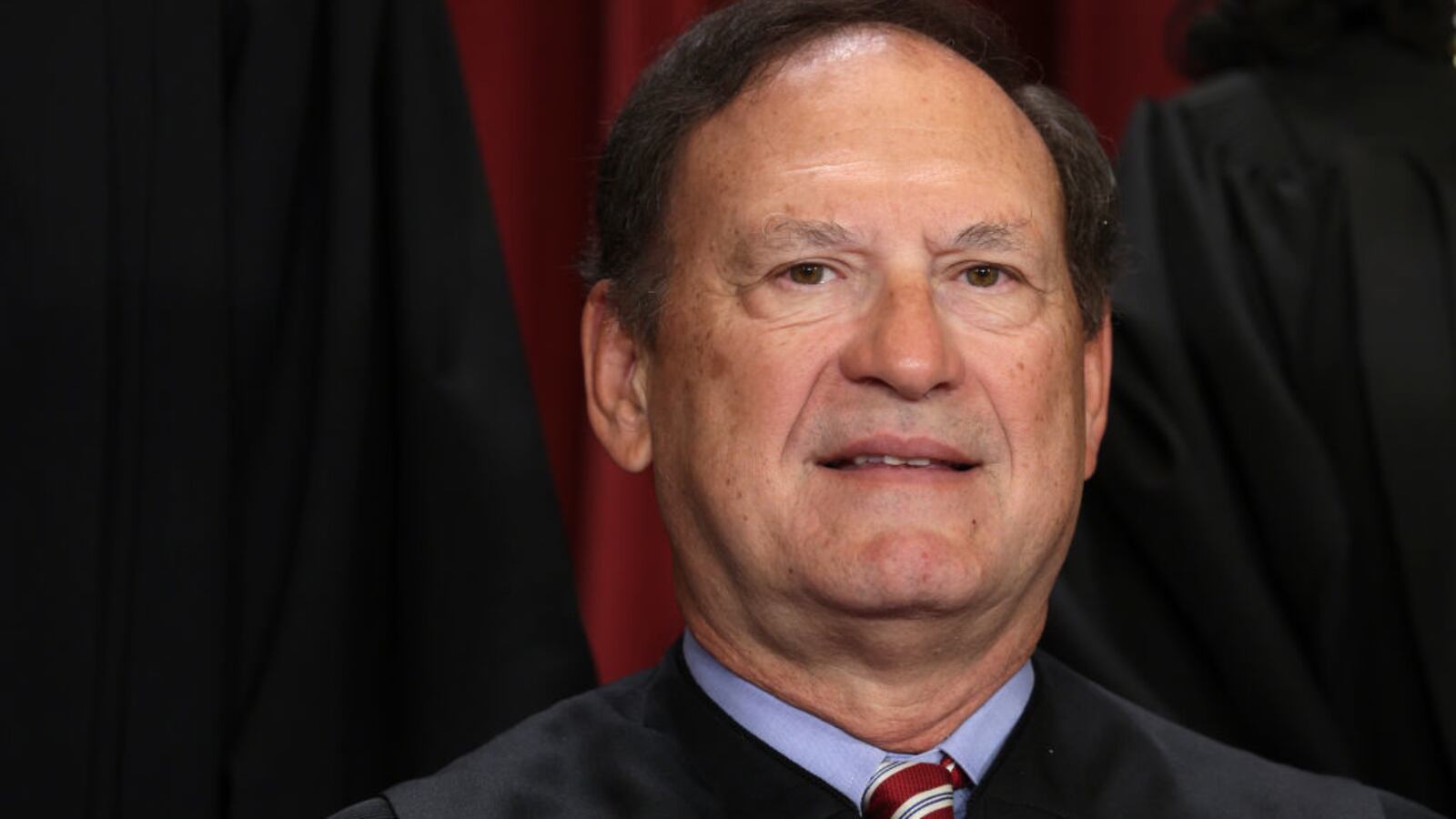 United States Supreme Court Associate Justice Samuel Alito poses for an official portrait in 2022 in Washington, DC.