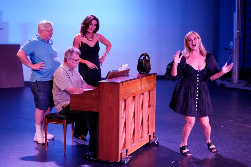 A photo of Luann de Lesseps and Sonja Morgan during an episode of Bravo’s Luann and Sonja: Welcome to Crappie Lake.