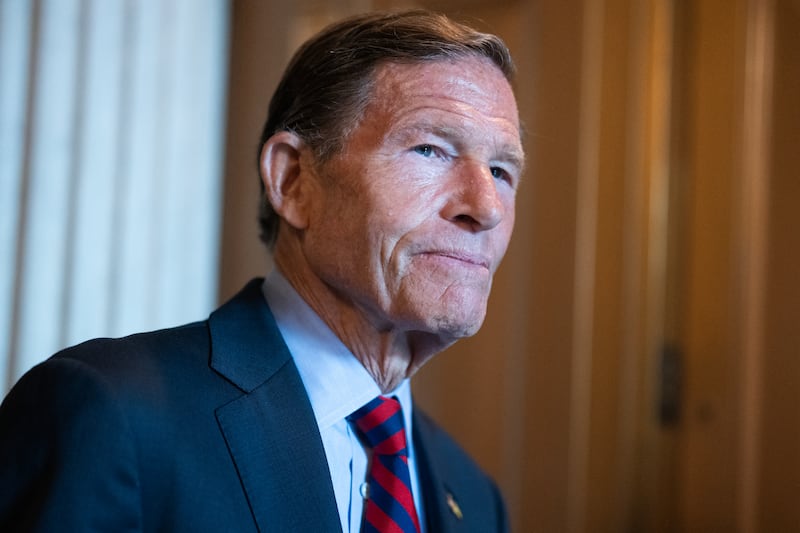 Sen. Richard Blumenthal, D-Conn., is seen in the U.S. Capitol on Wednesday, August 5, 2026.