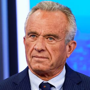 Split image of Olivia Nuzzi and Robert F. Kennedy Jr. 