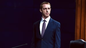Jeremy Strong as Mark Zuckerberg.