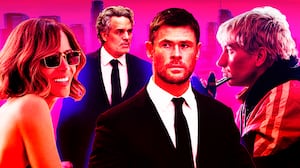 A photo illustration of Halle Berry, Mark Ruffalo, Chris Hemsworth, and Barry Keoghan.