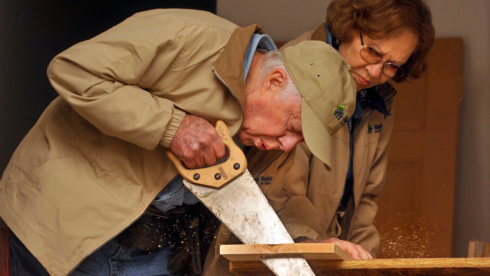 Former President Jimmy Carter, and wife, Rosalynn, worked on houses in Baltimore, Maryland and Annapolis on Tuesday, October 5, 2010, as part of a weeklong nationwide project with Habitat for Humanity.