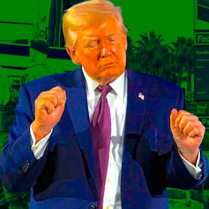 Donald Trump, troop, gas prices photo illustration