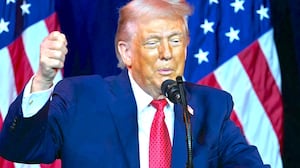 President Donald Trump speaks during the House Republican Party (GOP) member retreat at the Kennedy Center in Washington, DC, on January 6, 2026.
