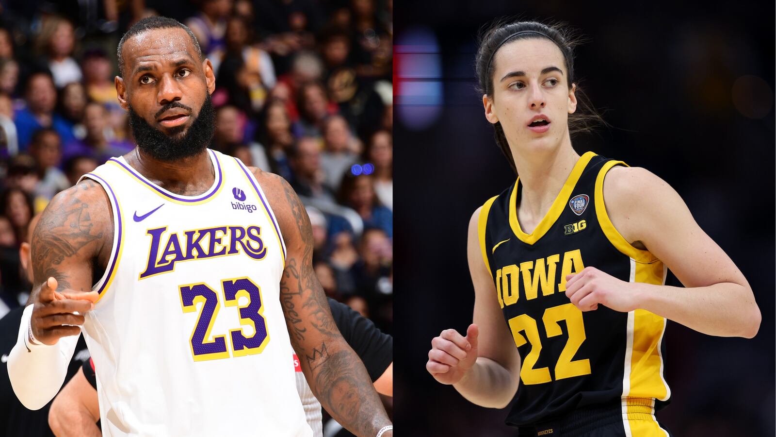 LeBron James and Caitlin Clark