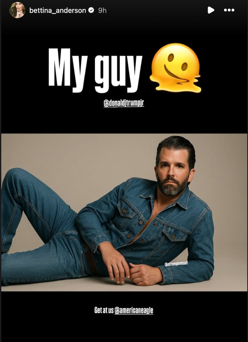 Bettina Anderson and Donald Trump Jnr.