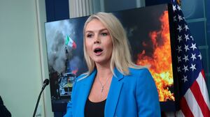White House Press Secretary Karoline Leavitt speaks during a daily press briefing June 11, 2025.