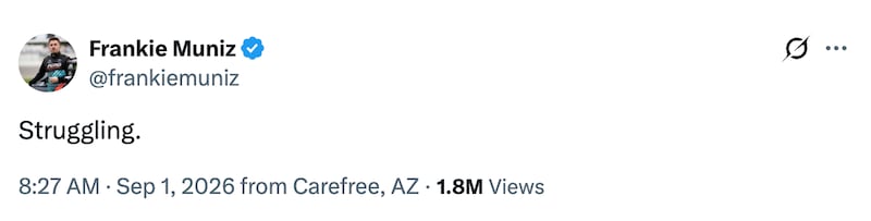 Muniz has been vocal about his dark times on X.