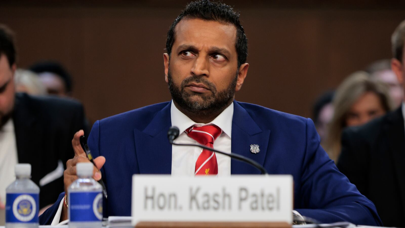 FBI Director Kash Patel appears to testify before the Senate Judiciary Committee in the Hart Senate Office Building on September 16, 2025 as he takes heat over the handling of Epstein documents and the Charlie Kirk shooting investigation.