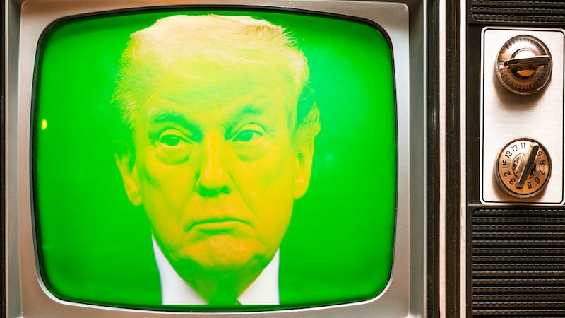 Donald Trump tv photo illustration