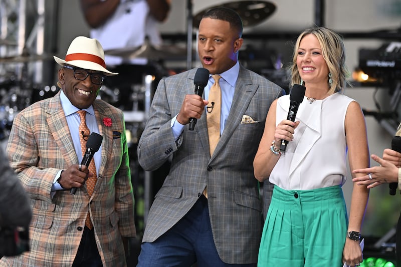 Al Roker, Craig Melvin, and Dylan Dreyer are seen on NBC's "Today" on June 27, 2025, in New York City.