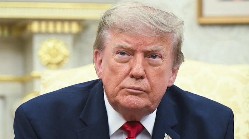 US President Donald Trump speaks during a meeting with Prime Minister of Iraq Ali al-Zaidi in the Oval Office of the White House in Washington, DC, on July 14, 2026. (Photo by SAUL LOEB / AFP via Getty Images)