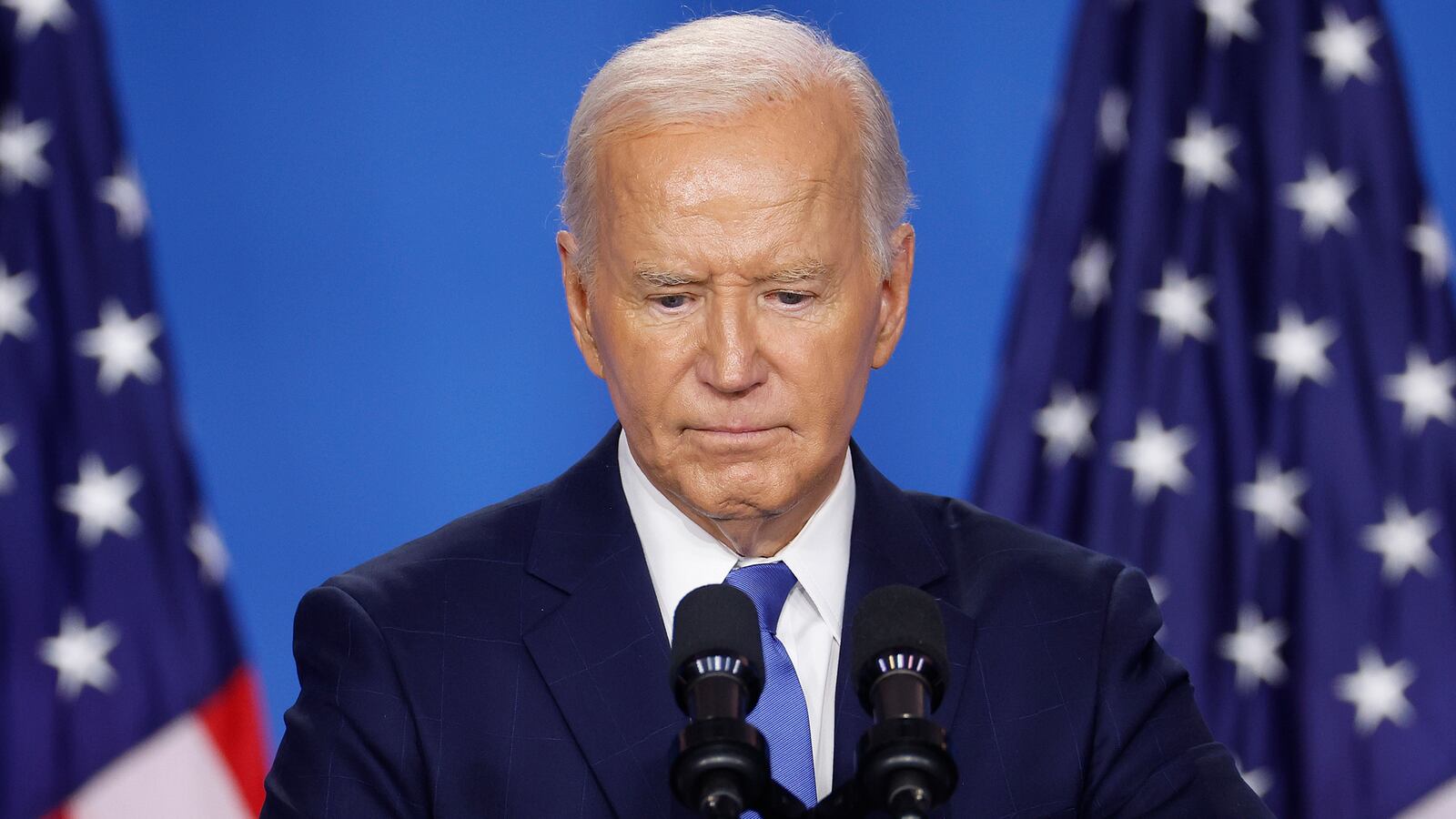 Joe Biden holds news conference at the 2024 NATO Summit on July 11, 2024 in Washington, DC.