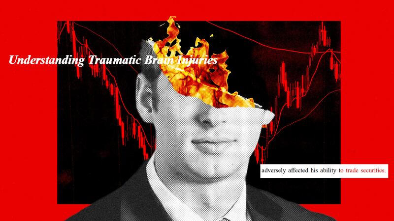 A photo illustration of William Tyler Allen with a flame covering his head