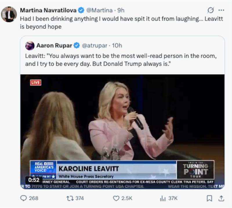 Martina Navratilova/X