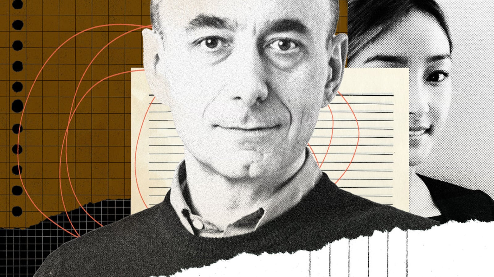 A photo illustration of Dr. Jean-Laurent Casanova and Jennifer Lin, a woman he accuses of an attempted extortion plot.