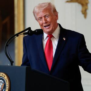U.S. President Donald Trump speaks during a Women's History Month event, in the East Room of the White House in Washington, D.C., U.S. March 12, 2026. REUTERS/Evan Vucci