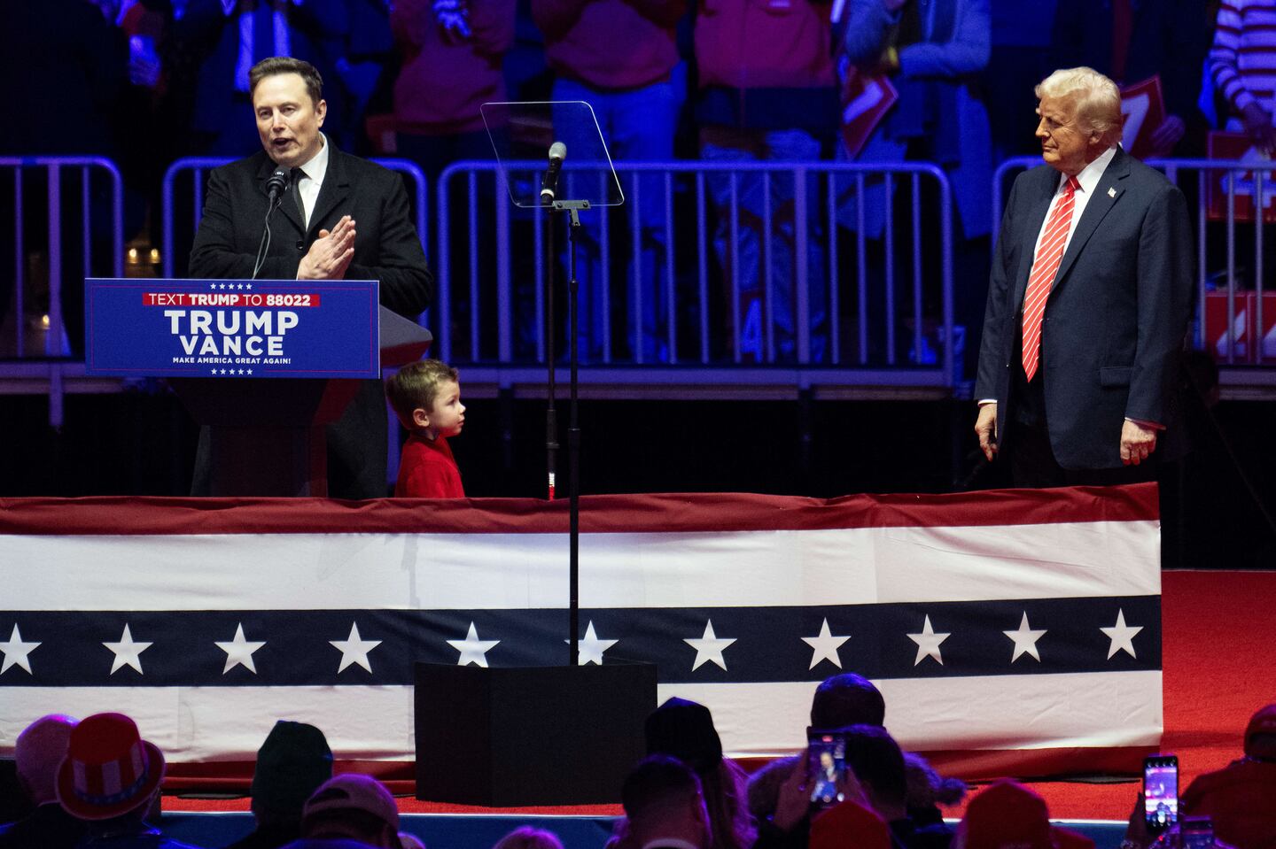 Elon Musk Giggles Through Awkward Trump Inaugural Eve Rally Appearance