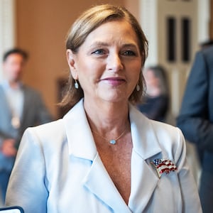 Sen. Darline Graham Nordone makes her way to a swearing in ceremony in the U.S. Capitol after she was sworn in on the Senate floor on Tuesday, July 14, 2026.