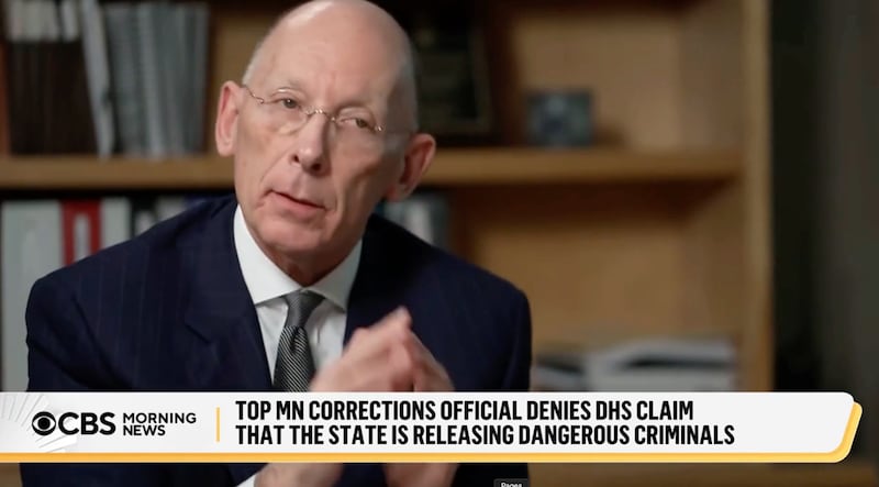 Minnesota Corrections Commissioner Paul Schnell talks to CBS about what he described as DHS "propaganda."