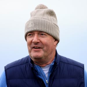 Piers Morgan wearing a beanie.