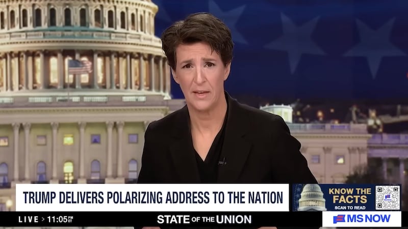 Rachel Maddow on Trump's SOTU speech.