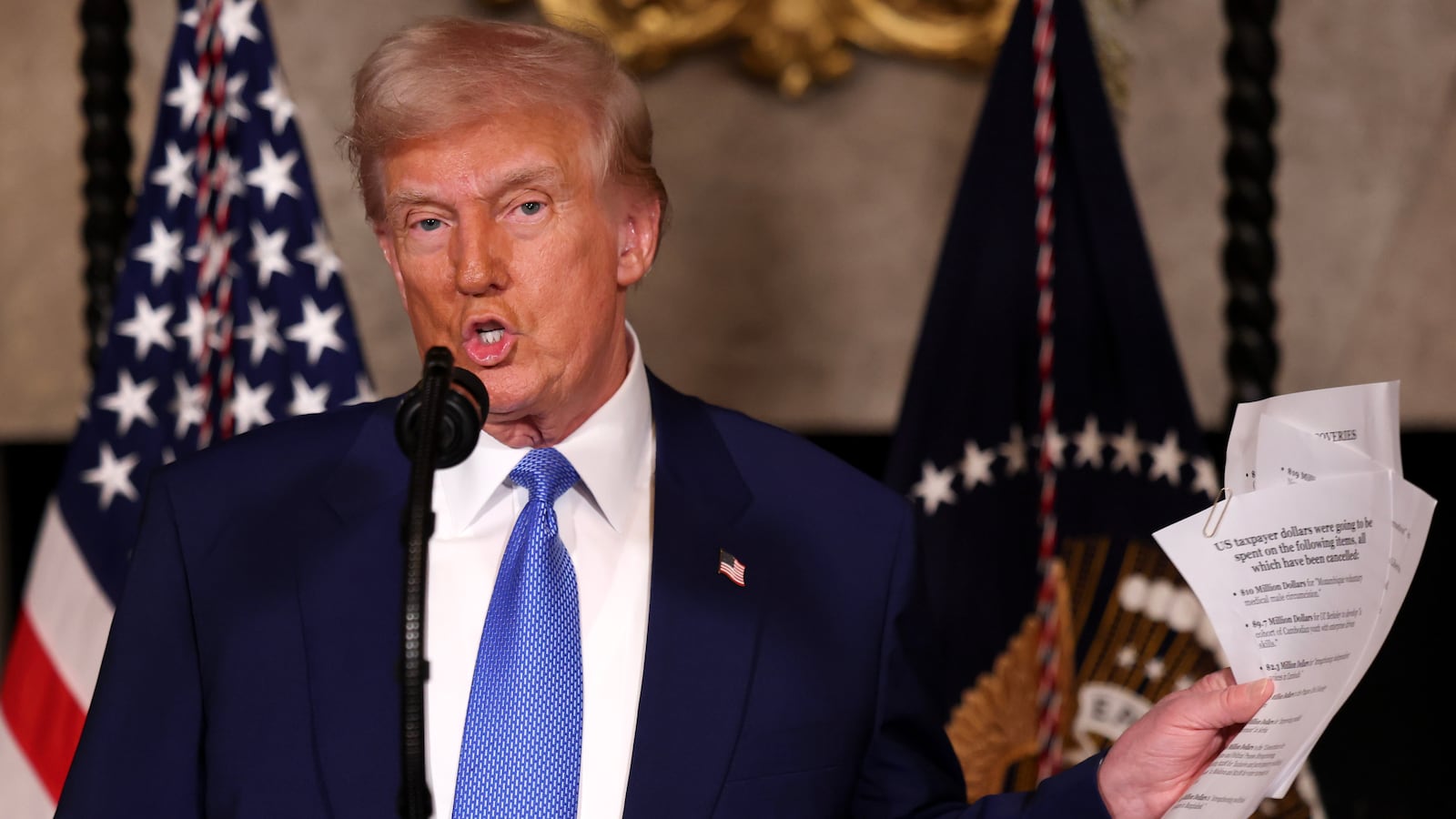 President Donald Trump at his Mar-a-Lago resort.