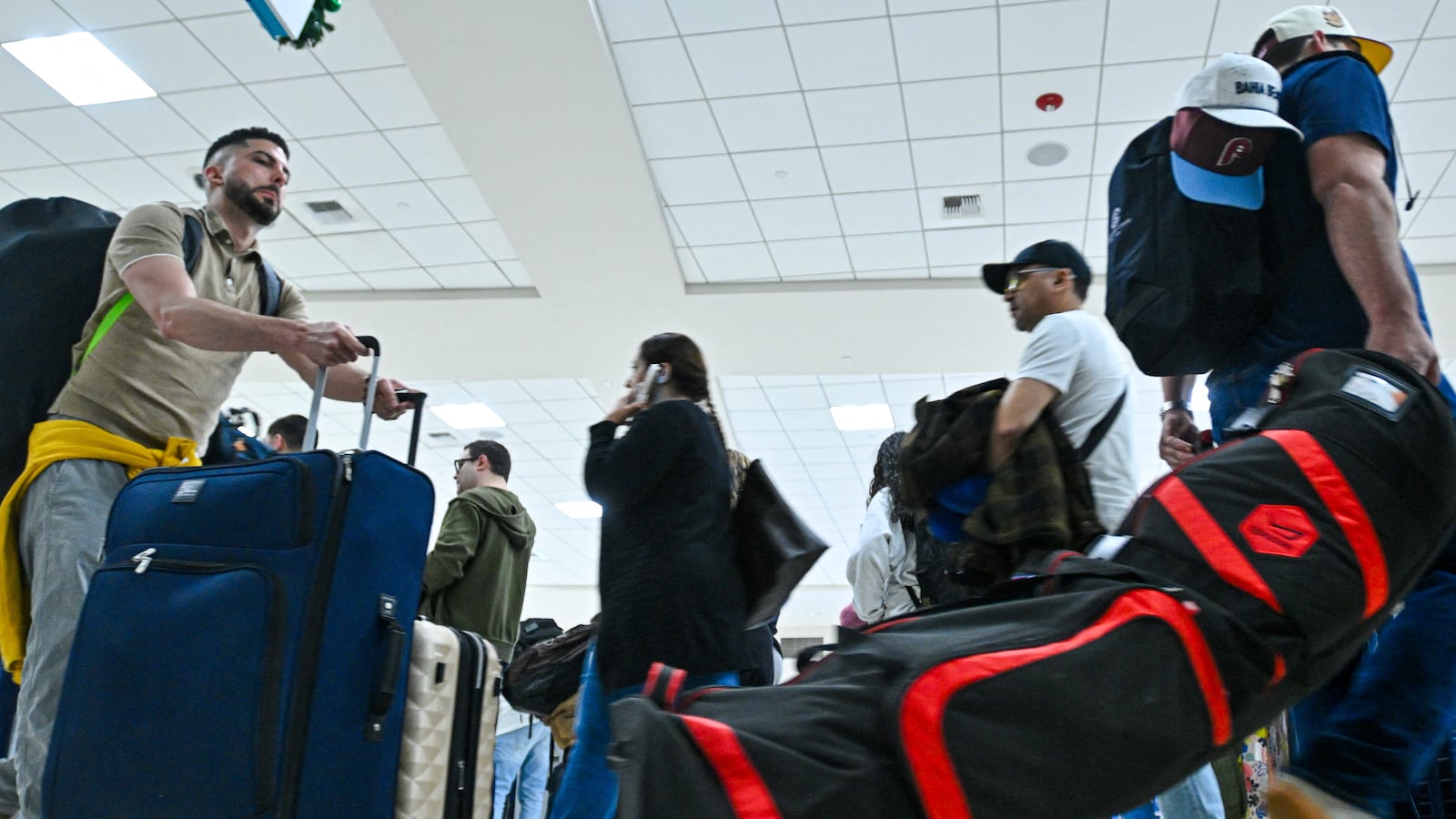 Passengers at Luis Muñoz Marín International Airport