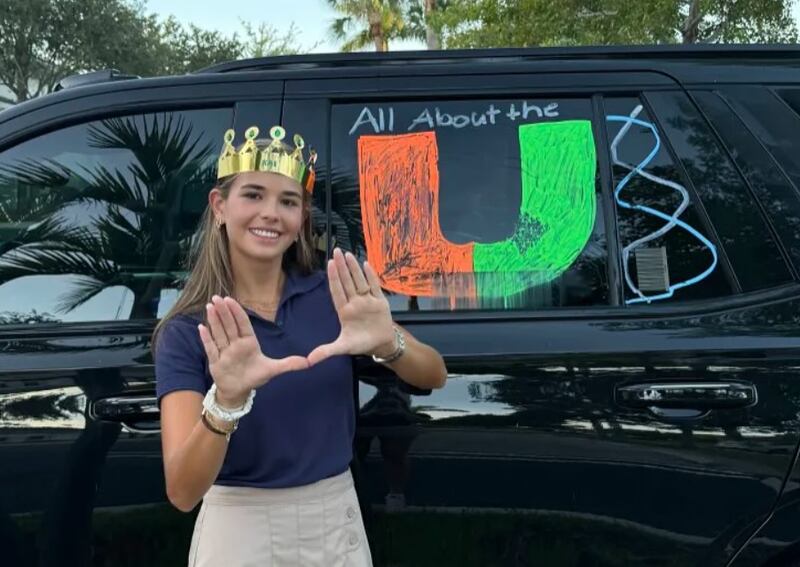 Kai Trump appears to be driving a Cadillac Escalade these days.