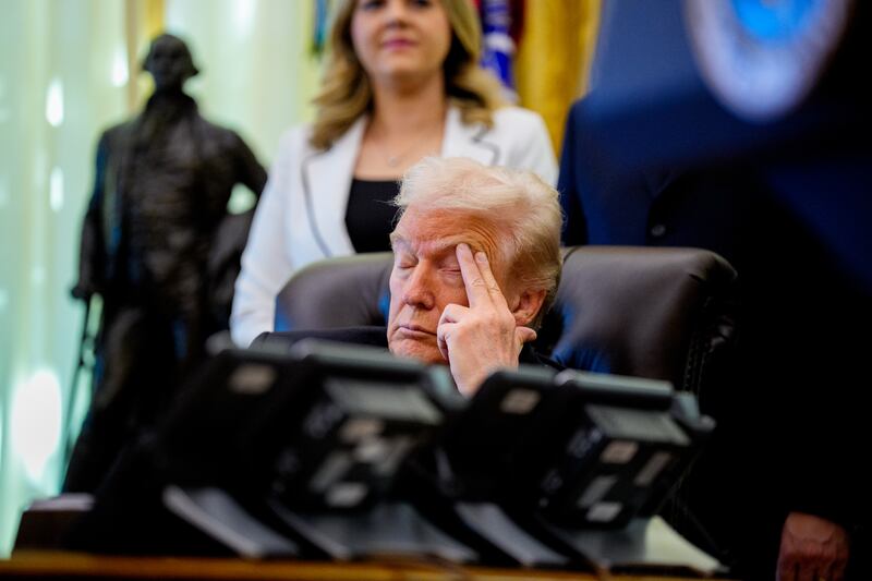 Trump appeared tired during an event announcing that his administration had reached agreements with drugmakers Eli Lilly and Novo Nordisk that would lower the price of some GLP-1 weight loss medications.