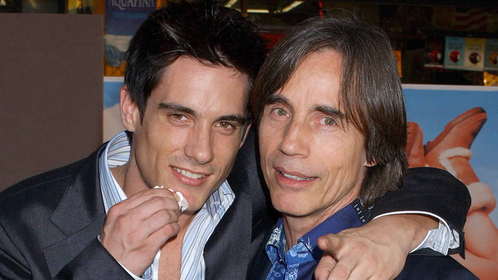 Ethan Browne and dad Jackson Browne during "Raising Helen" Los Angeles Premiere - Arrivals at El Capitan Theatre in Hollywood, California, United States in 2004.
