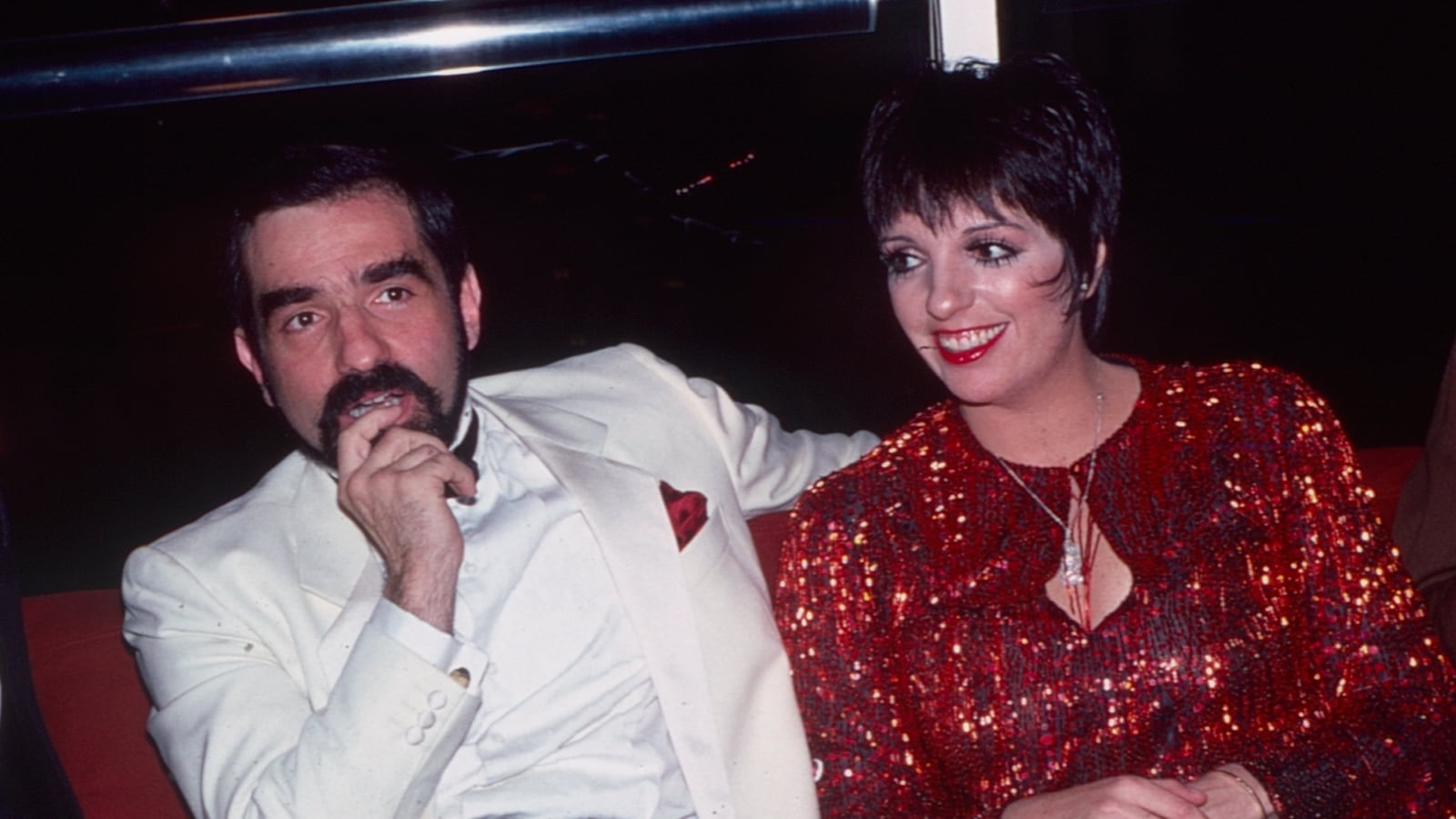 American actor Robert De Niro, film director Martin Scorsese, and actors Liza Minnelli & Al Pacino 1981