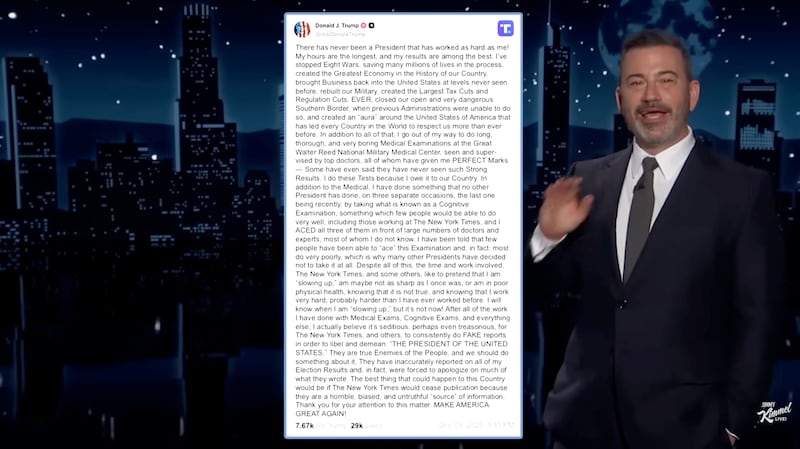 Jimmy Kimmel on 'Jimmy Kimmel Live.'