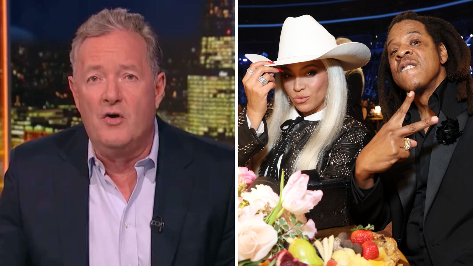 Piers Morgan and Beyonce and Jay-Z