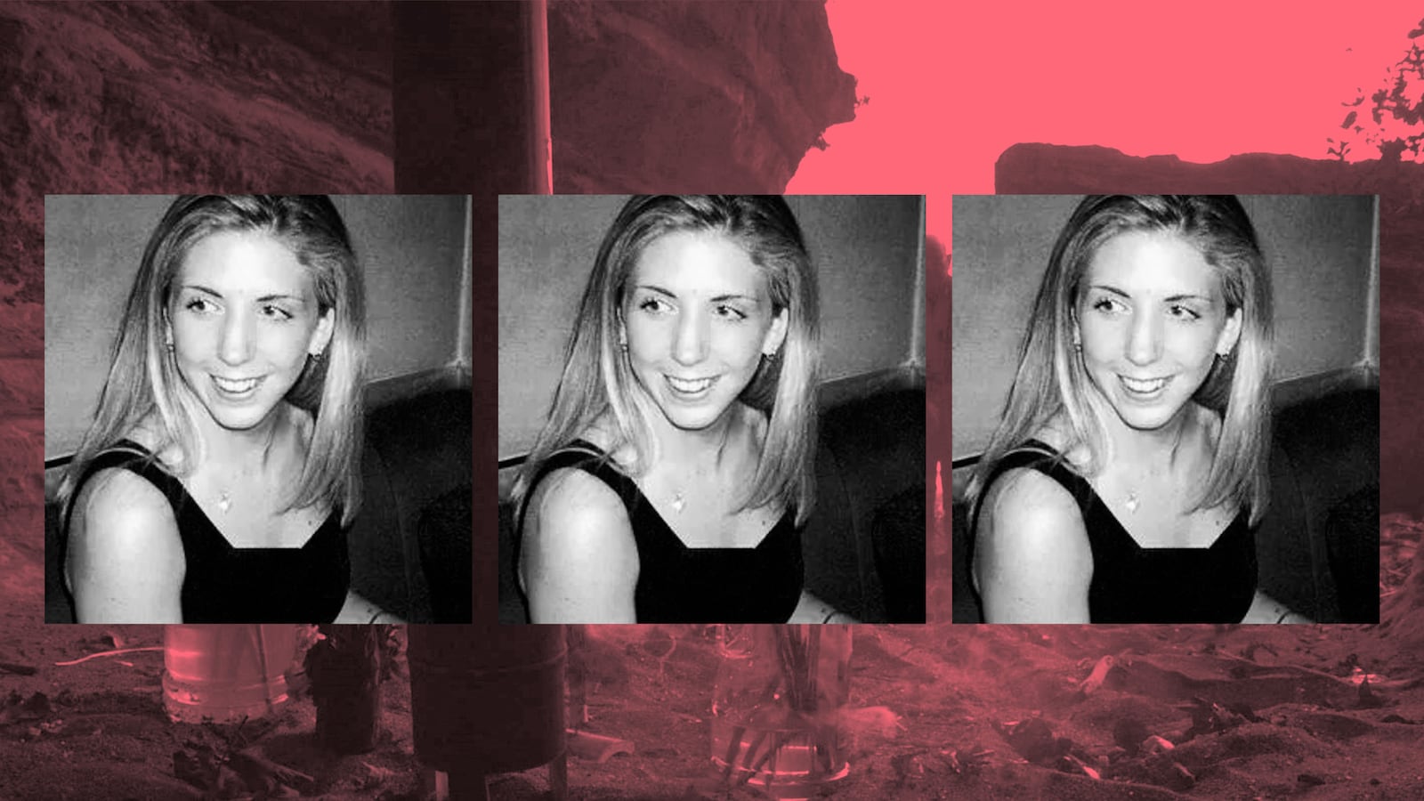 Photo Illustration featuring Lucie Blackman