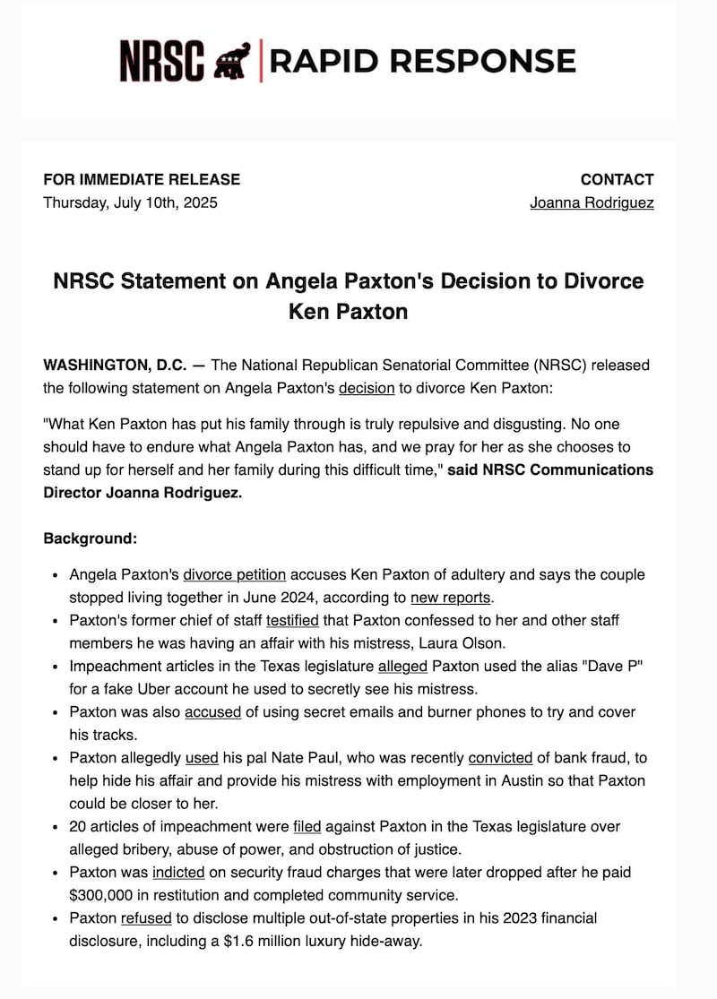 NRSC press release