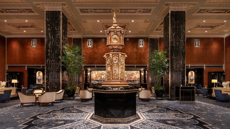 Inside the Waldorf Astoria in New York City.