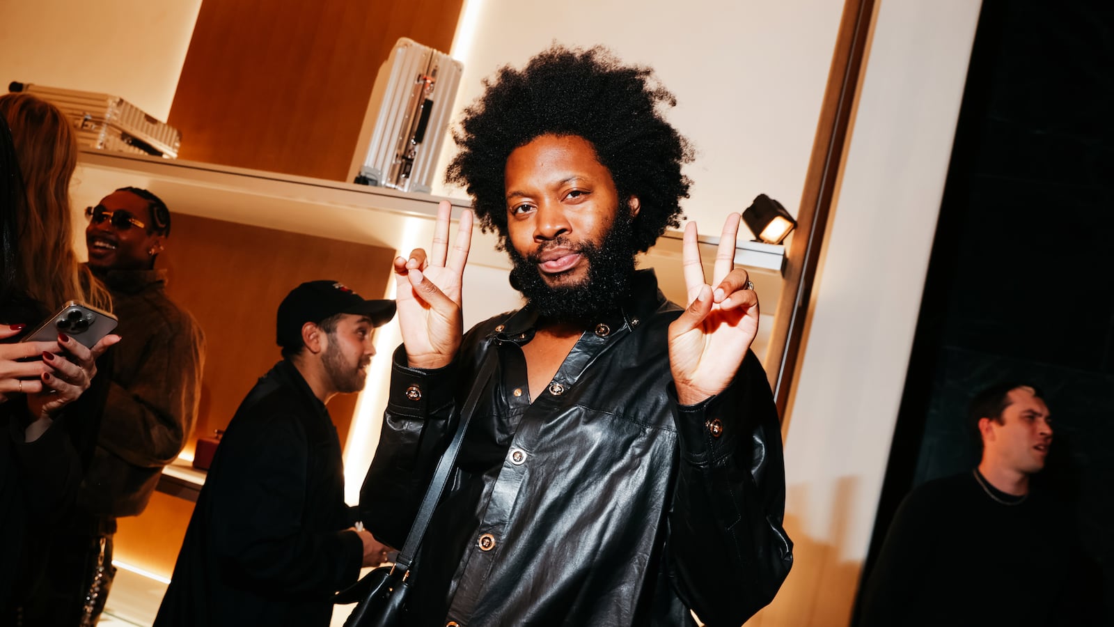 Jeremy O. Harris at Rimowa SoHo Store Party at 148 Mercer Street, SoHo on October 09, 2025 in New York, New York. (Photo by Lexie Moreland/WWD via Getty Images)