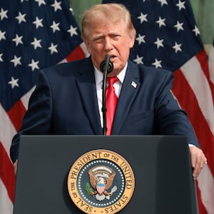 U.S. President Donald Trump speaks during an observance ceremony marking the 25th anniversary of the September 11, 2001 attack on the Pentagon, in Washington, D.C., September 11, 2026. REUTERS/Jonathan Ernst