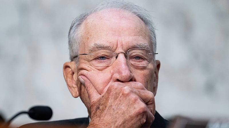Chairman Chuck Grassley, R-Iowa, listens to testimony by FBI Director Kash Patel during the Senate Judiciary Committee hearing titled "Oversight of the Federal Bureau of Investigation," in Hart building on Tuesday, September 16, 2025.
