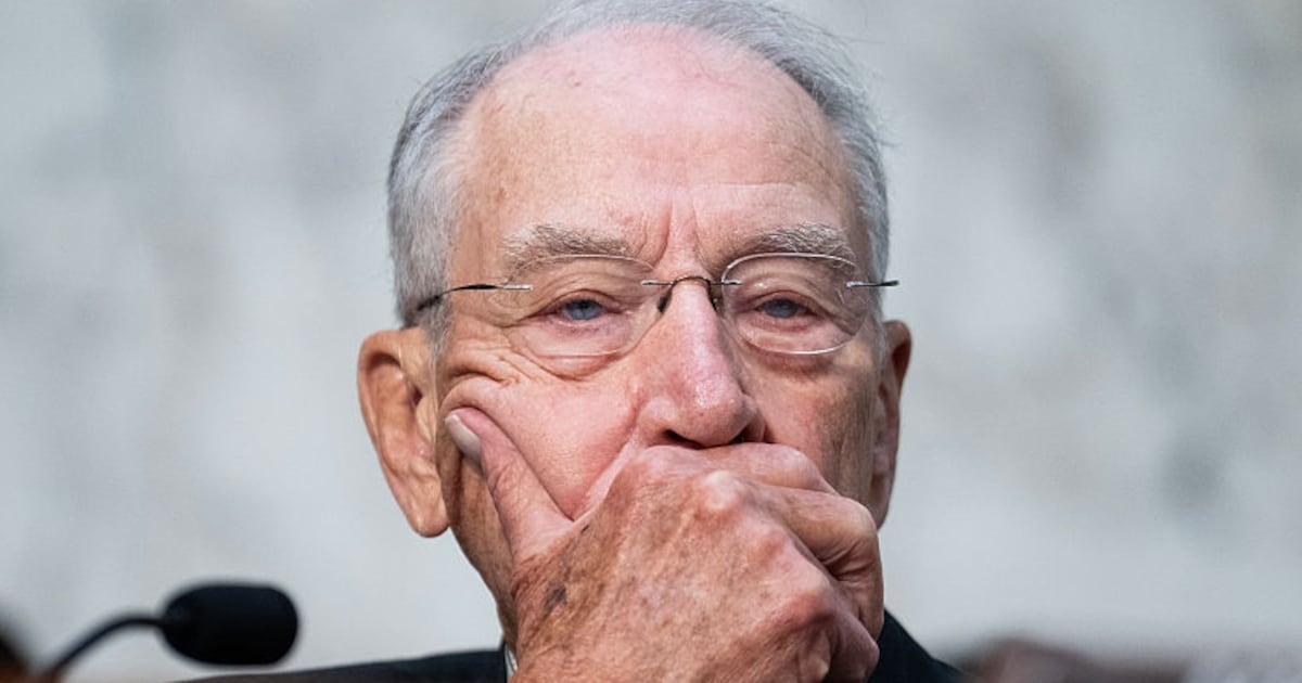 Problem Line Sen Senator Chuck Grassley, 92, Third in Line for Presidency Admits Health ...