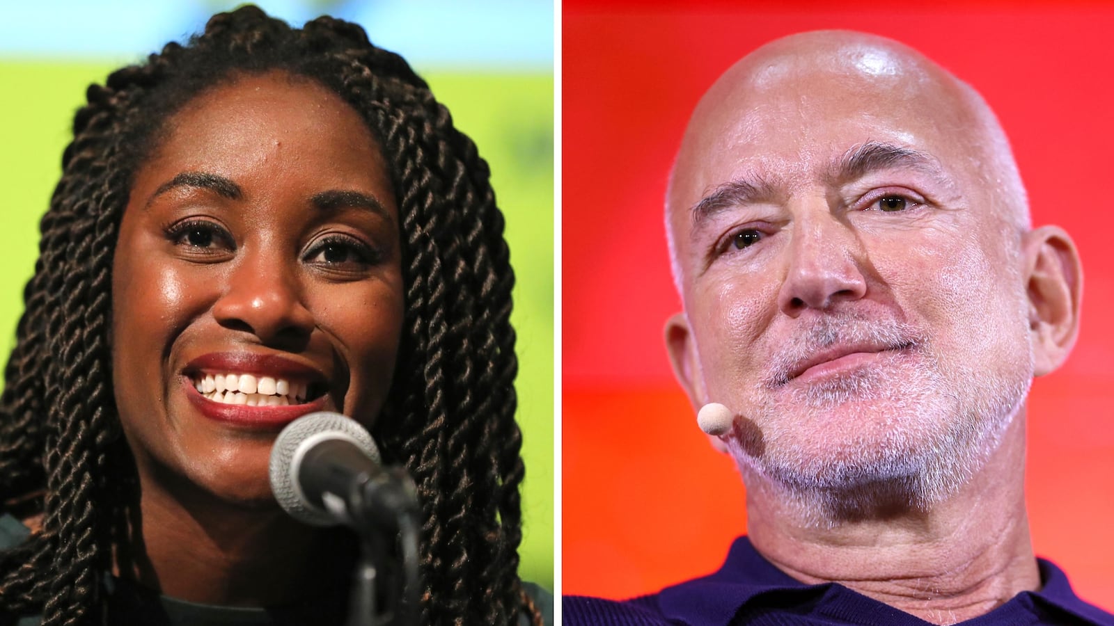 Karen Attiah and Jeff Bezos.