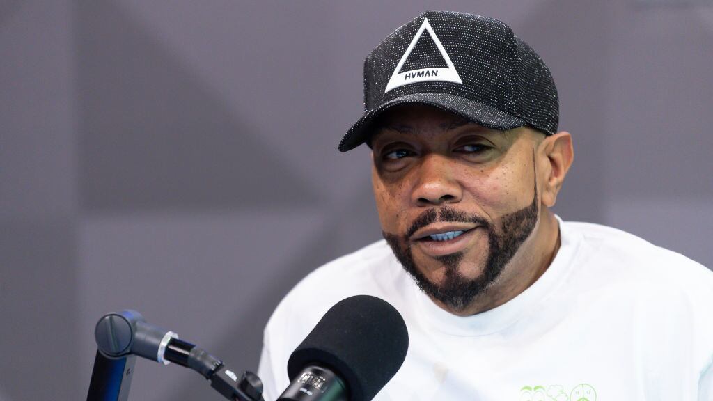 Timbaland visits SiriusXM Studios on Oct. 6, 2023, in Miami Beach, Florida.