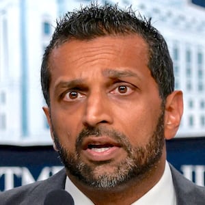 FBI Director Kash Patel holds a press conference to discuss Tren de Aragua developments at the Department of Justice in Washington, D.C., U.S., July 1, 2026.